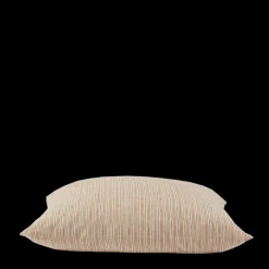 200 LINTEX Taies D'oreiller-Taie d'oreiller en lin lavé - Rayures Jaune Asahi