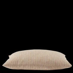 200 LINTEX Taies D'oreiller-Taie d'oreiller en lin lavé - Rayures Jaune Asahi