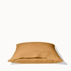 200 LINTEX Taies D'oreiller-Taie d'oreiller en lin lavé - Jaune Asahi