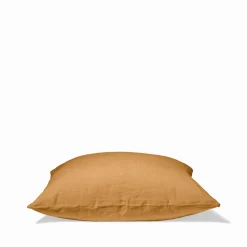 200 LINTEX Taies D'oreiller-Taie d'oreiller en lin lavé - Jaune Asahi