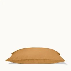 200 LINTEX Taies D'oreiller-Taie d'oreiller en lin lavé - Jaune Asahi