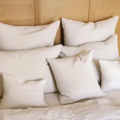 200 LINTEX Taies D'oreiller-Taie d'oreiller en lin lavé -