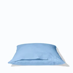 200 LINTEX Taies D'oreiller-Taie d'oreiller en lin lavé - Bleu Tyrrhénien