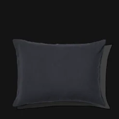 200 LINTEX Taies D'oreiller-Taie d'oreiller en lin lavé - Bleu Encre