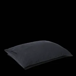 200 LINTEX Taies D'oreiller-Taie d'oreiller en lin lavé - Bleu Encre