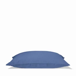 200 LINTEX Taies D'oreiller-Taie d'oreiller en lin lavé - Bleu Paros