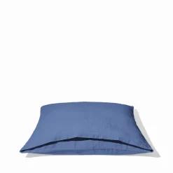 200 LINTEX Taies D'oreiller-Taie d'oreiller en lin lavé - Bleu Paros