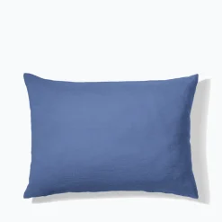 200 LINTEX Taies D'oreiller-Taie d'oreiller en lin lavé - Bleu Paros