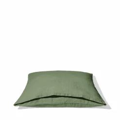200 LINTEX Taies D'oreiller-Taie d'oreiller en lin lavé - Vert d'Anduze