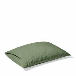 200 LINTEX Taies D'oreiller-Taie d'oreiller en lin lavé - Vert d'Anduze