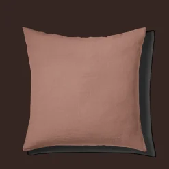 200 LINTEX Taies D'oreiller-Taie d'oreiller en lin lavé - Rose Argile