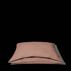 200 LINTEX Taies D'oreiller-Taie d'oreiller en lin lavé - Rose Argile