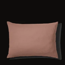 200 LINTEX Taies D'oreiller-Taie d'oreiller en lin lavé - Rose Argile