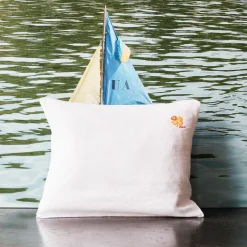 201 LINTEX Taies D'oreiller-Taie d'oreiller en lin lavé - Trèfle Jaune