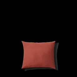 200 LINTEX Taies D'oreiller-Taie d'oreiller en lin lavé - Rouge Bourbon