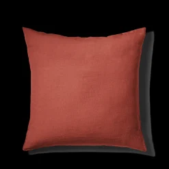 200 LINTEX Taies D'oreiller-Taie d'oreiller en lin lavé - Rouge Bourbon