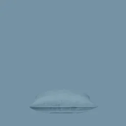 200 LINTEX Taies D'oreiller-Taie d'oreiller en lin lavé - Bleu Azur