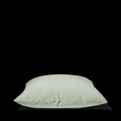 200 LINTEX Taies D'oreiller-Taie d'oreiller en lin lavé - Vert d'Automne