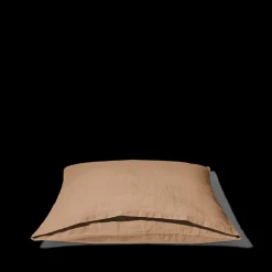 200 LINTEX Taies D'oreiller-Taie d'oreiller en lin lavé - Brun Chamotté