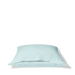 200 LINTEX Taies D'oreiller-Taie d'oreiller en lin lavé - Bleu Antiparos