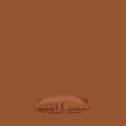 200 LINTEX Taies D'oreiller-Taie d'oreiller en lin lavé - Brique de Sienne