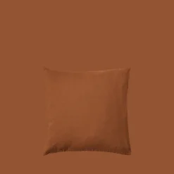 200 LINTEX Taies D'oreiller-Taie d'oreiller en lin lavé - Brique de Sienne