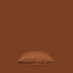 200 LINTEX Taies D'oreiller-Taie d'oreiller en lin lavé - Brique de Sienne