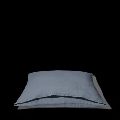 200 LINTEX Taies D'oreiller-Taie d'oreiller en lin lavé - Bleu de Nîmes