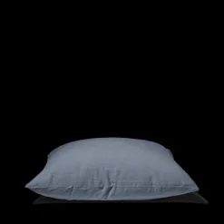 200 LINTEX Taies D'oreiller-Taie d'oreiller en lin lavé - Bleu de Nîmes