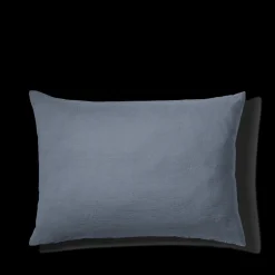 200 LINTEX Taies D'oreiller-Taie d'oreiller en lin lavé - Bleu de Nîmes