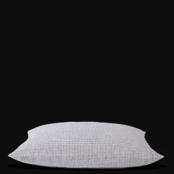 200 LINTEX L'esprit Merci|Édition Limitée-Taie d'oreiller en lin lavé - Carreaux Bleu Shibori