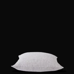 200 LINTEX L'esprit Merci|Édition Limitée-Taie d'oreiller en lin lavé - Carreaux Bleu Shibori