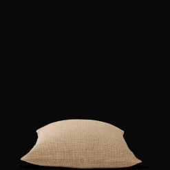 200 LINTEX L'esprit Merci|Édition Limitée-Taie d'oreiller en lin lavé - Carreaux Brun Cha Iro