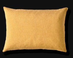 200 LINTEX L'esprit Merci|Édition Limitée-Taie d'oreiller en lin lavé - Carreaux Jaune Asahi