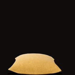 200 LINTEX L'esprit Merci|Édition Limitée-Taie d'oreiller en lin lavé - Carreaux Jaune Asahi