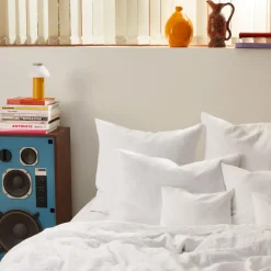 200 LINTEX Maison De Campagne|Taies D'oreiller-Taie d'oreiller en lin lavé - Blanc Optique