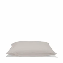 1700 COTEX Taies D'oreiller-Taie d'oreiller en percale de coton - Gris Pavot