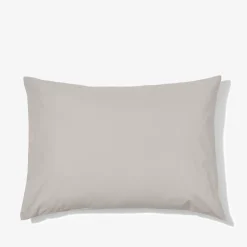 1700 COTEX Taies D'oreiller-Taie d'oreiller en percale de coton - Gris Pavot