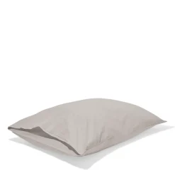 1700 COTEX Taies D'oreiller-Taie d'oreiller en percale de coton - Gris Pavot