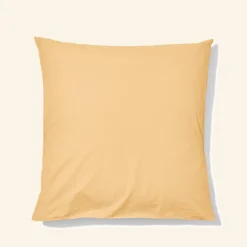 1700 COTEX Taies D'oreiller-Taie d'oreiller en percale de coton - Jaune Orge