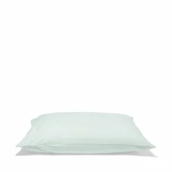 #N/A Taies D'oreiller-Taie d'oreiller en percale de coton - Bleu d'Eau