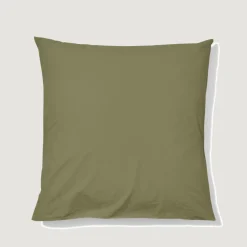 1700 COTEX Taies D'oreiller-Taie d'oreiller en percale de coton - Vert Camouflage