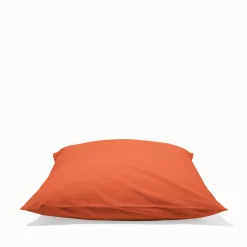 1700 COTEX Taies D'oreiller-Taie d'oreiller en percale de coton - Rouge Ocre