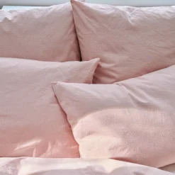 1700 COTEX Maison De Campagne|Taies D'oreiller-Taie d'oreiller en percale de coton - Rayures Rouge Ocre