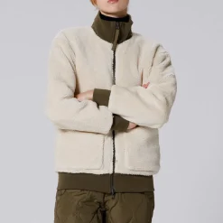 Femme Taion Manteaux-- Veste Military Reversible Down - Vert/Blanc