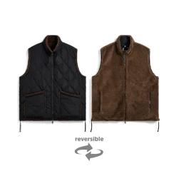 Homme TAION Vestes-- Veste Military Reversible - Noir/Mocha