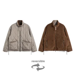 Homme TAION Vestes-- Veste Military Reversible Down - Marron