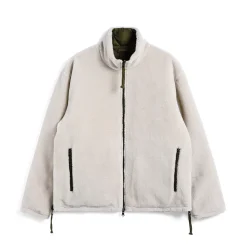 Homme TAION Vestes-- Veste Military Reversible Down - Olive/Cream