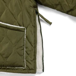 Homme TAION Vestes-- Veste Military Reversible Down - Olive/Cream