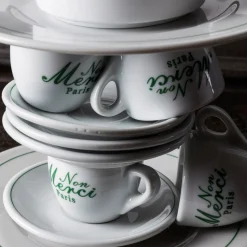 1859 ESSEASCREEN Tasses-Tasse à café et sa soucoupe "Rive Gauche" - Non Merci